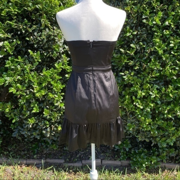 BCBG Black Strapless Cocktail Dress 4 - Picture 5 of 13